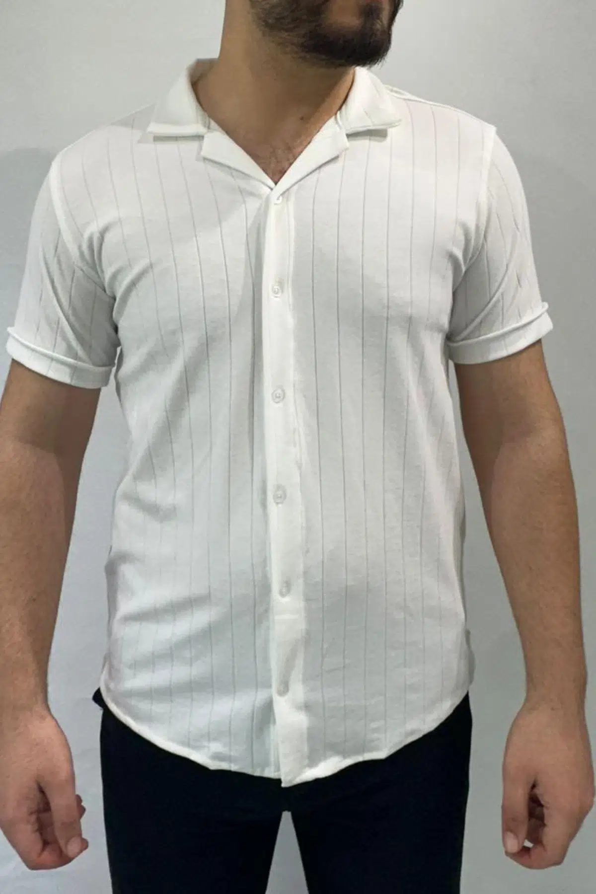 Beyaz Oversize Erkek Gömlek