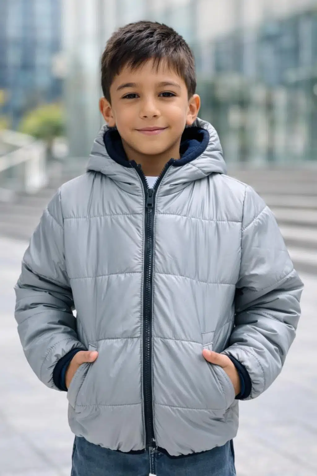 çocuk mont - Gri