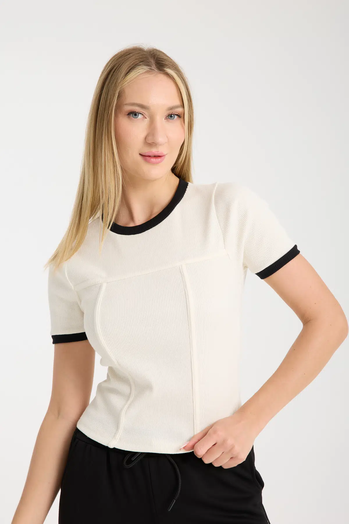 Kadın İki Renkli T-shirt