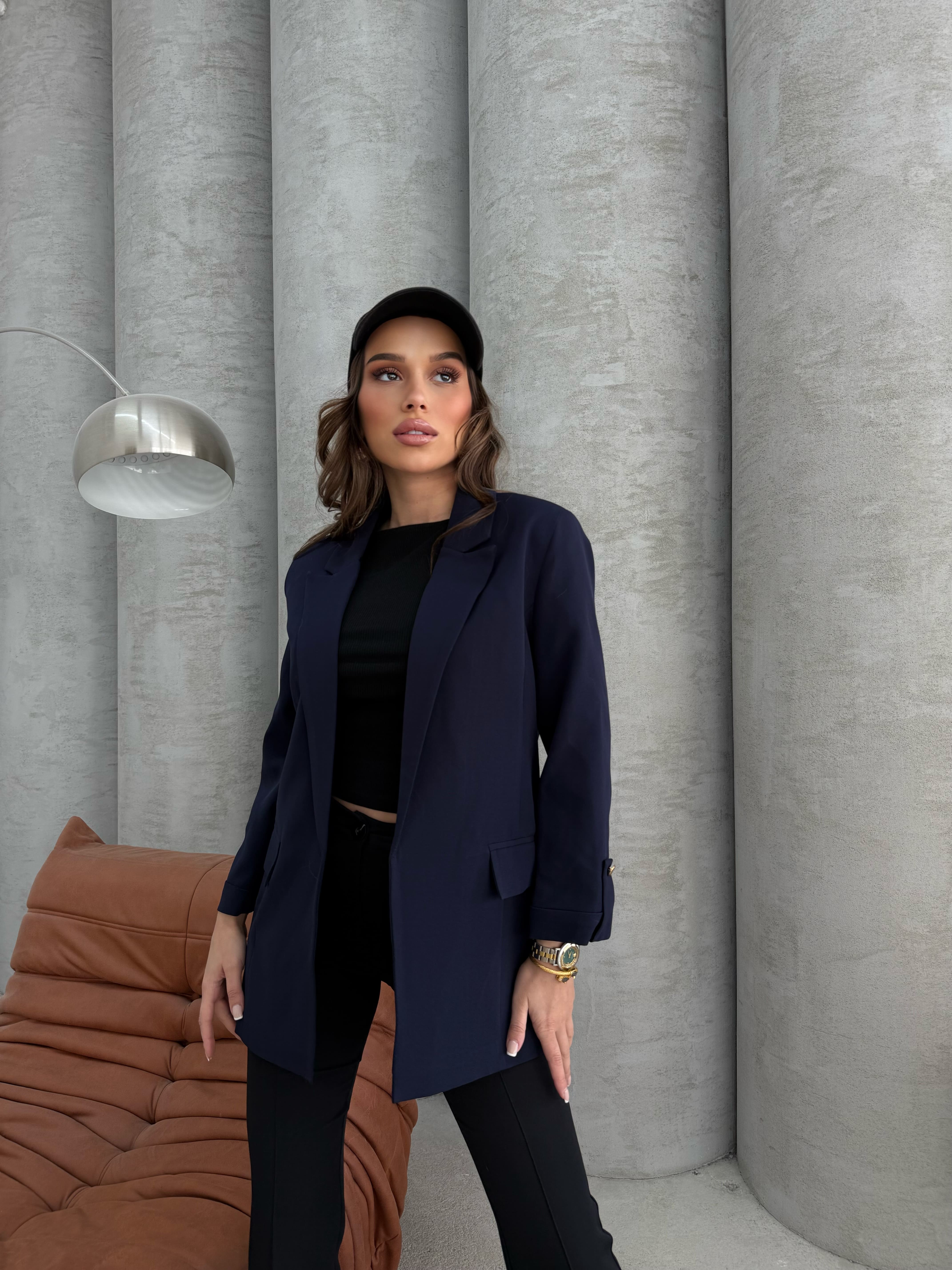 Lacivert Blazer Ceket 