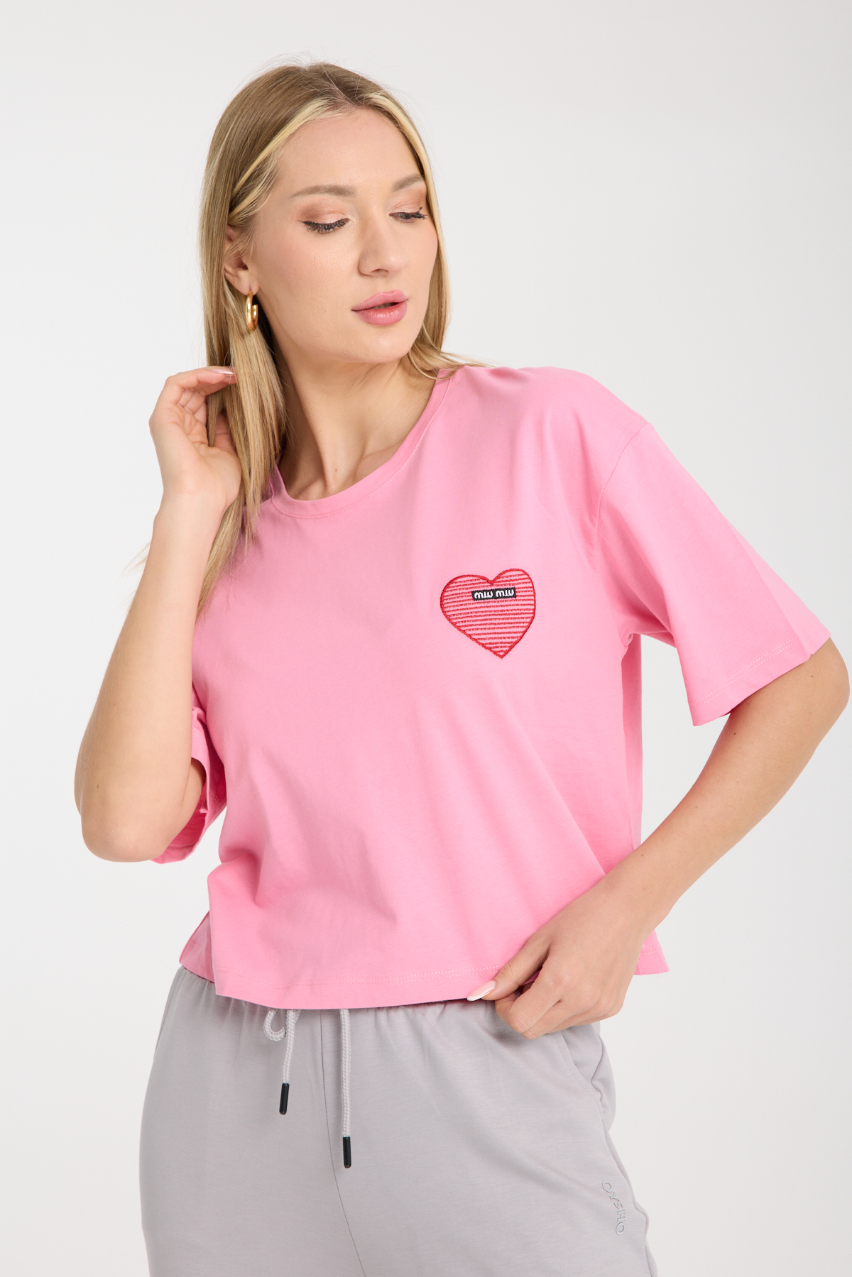Miu Miu Pembe T-shirt
