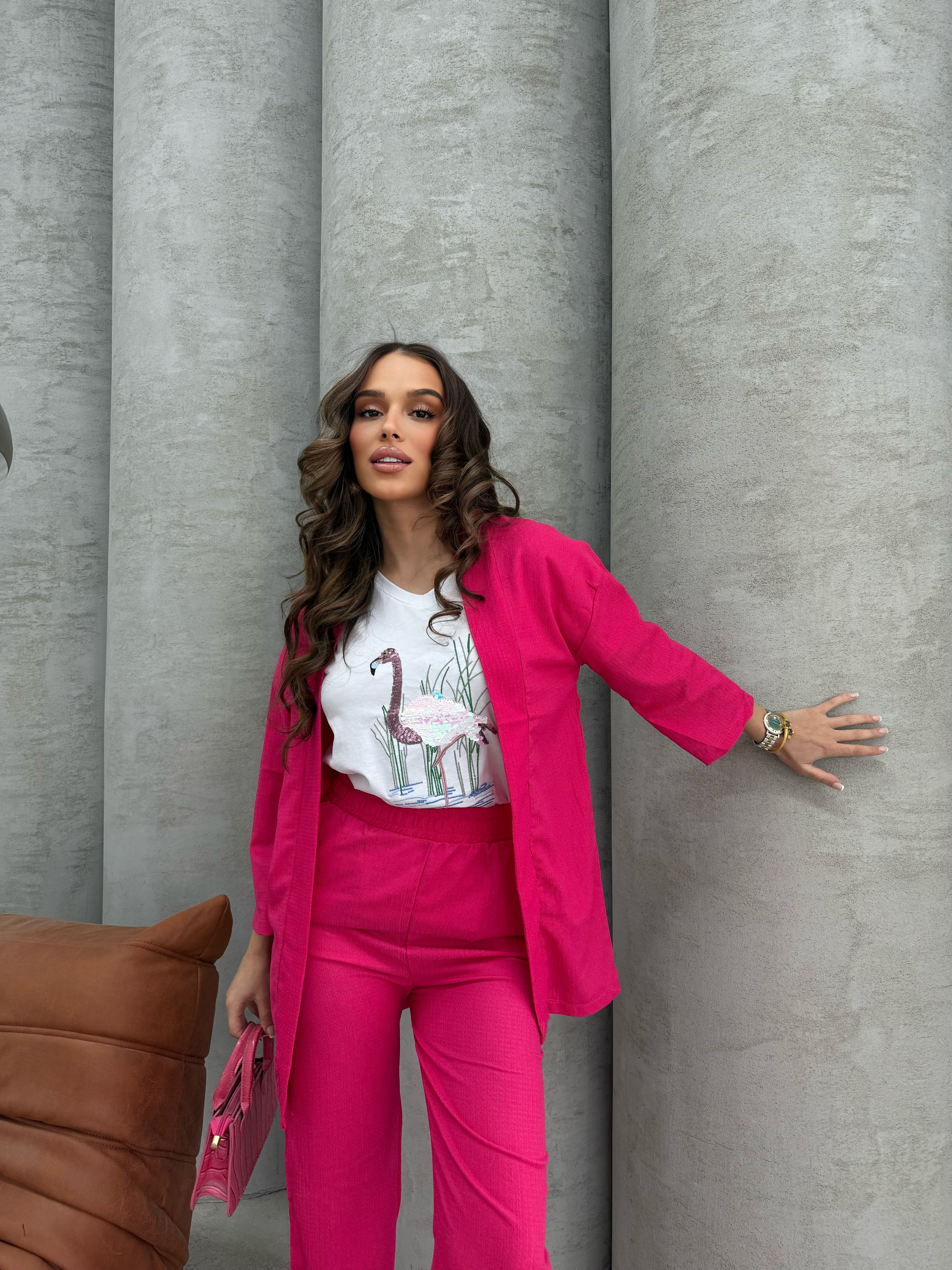 Pembe Kimono Takım