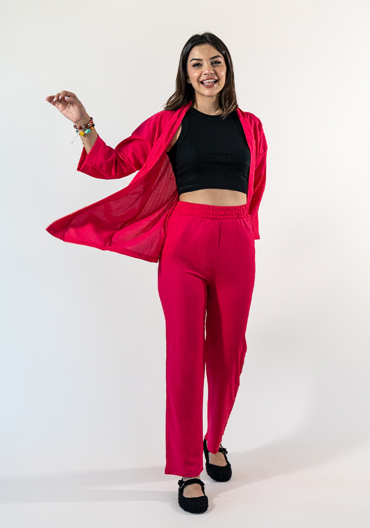 Pembe Kimono Takım