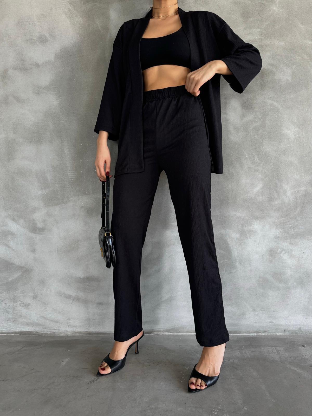 Siyah Kimono Takım