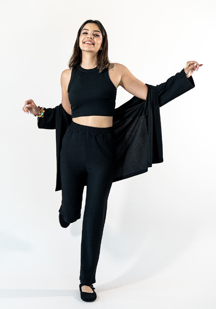 Siyah Kimono Takım