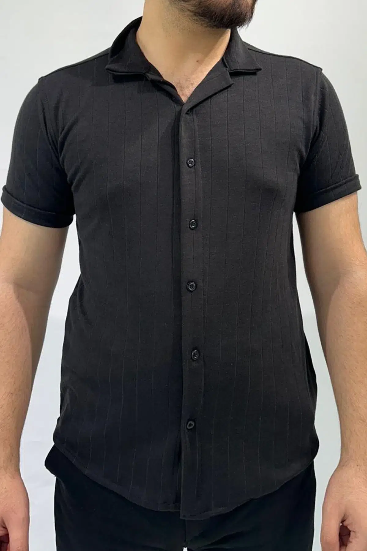 Siyah Oversize Erkek Gömlek
