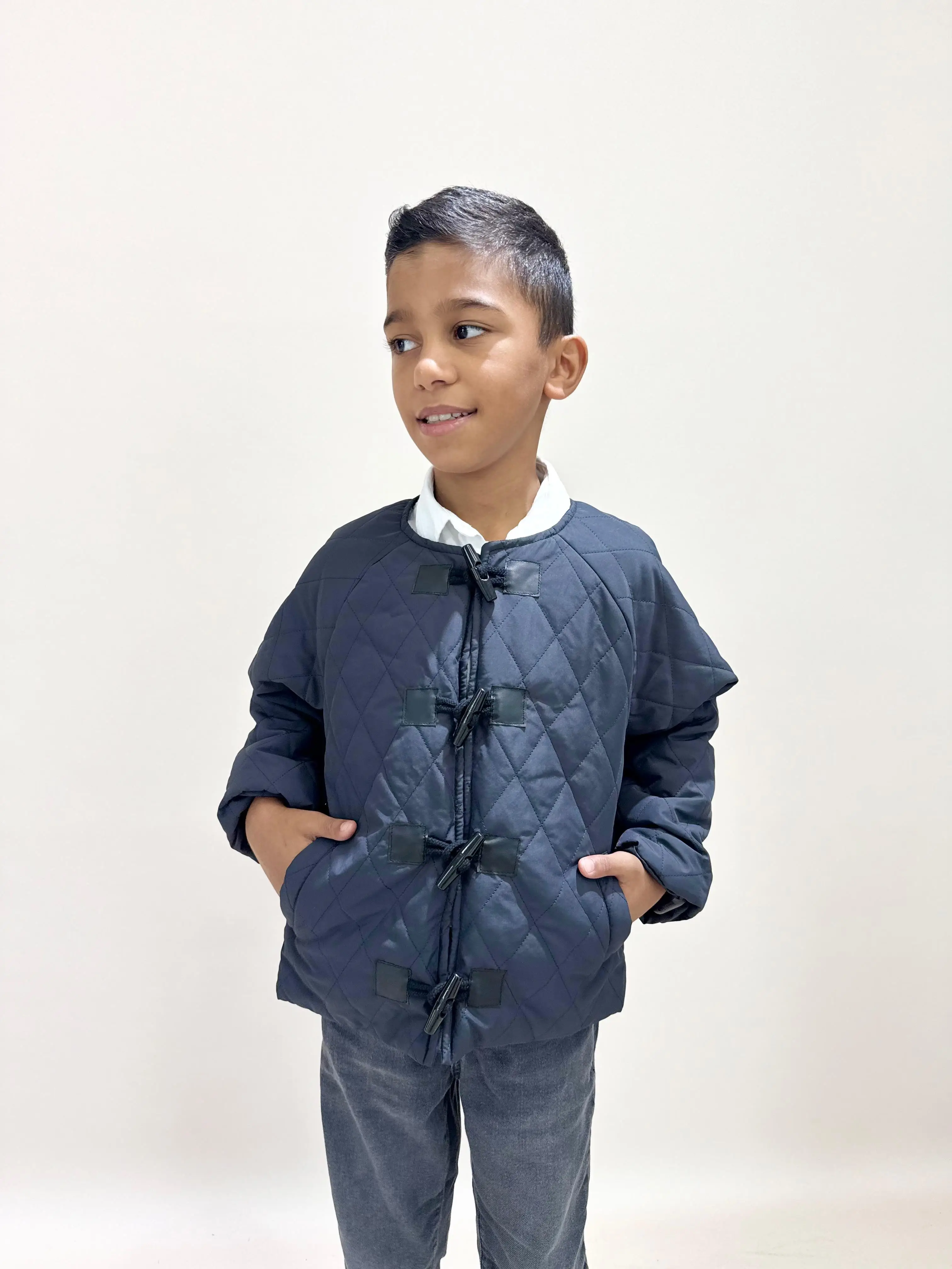 Unisex Çocuk Mevsimlik Mont Çoban Model - Lacivert