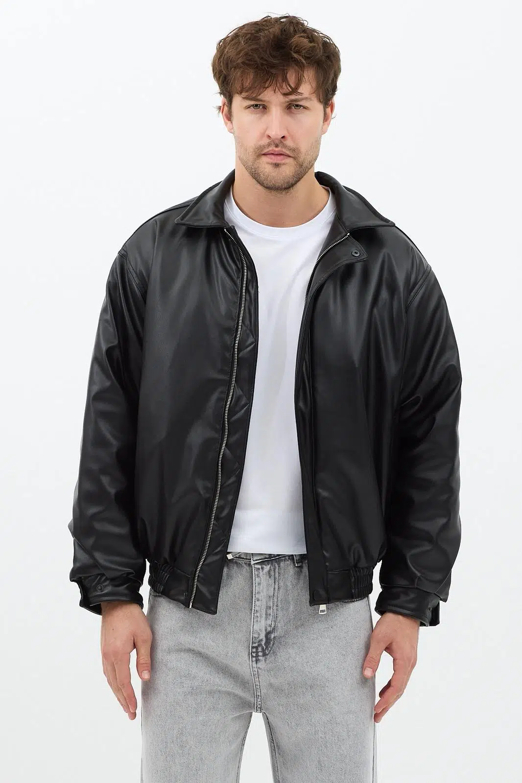 Yeni Sezon Erkek Deri Bomber Ceket Mont